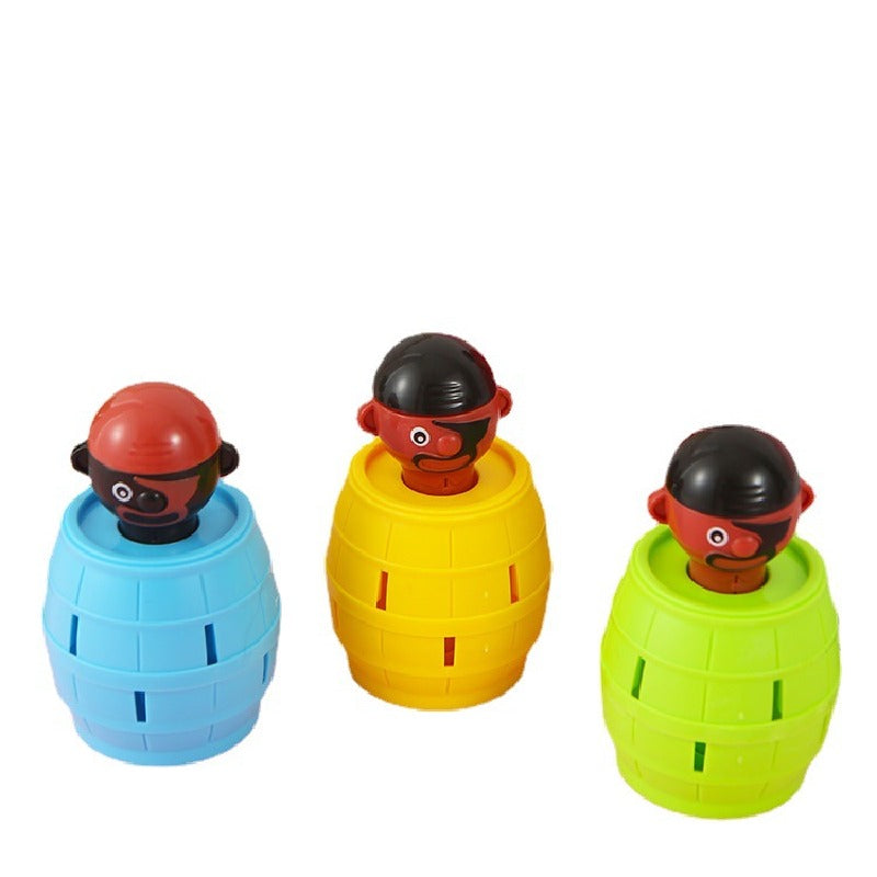 Pirate Barrel Pop Up Wind Up Toy Tabletop Novelty Toy