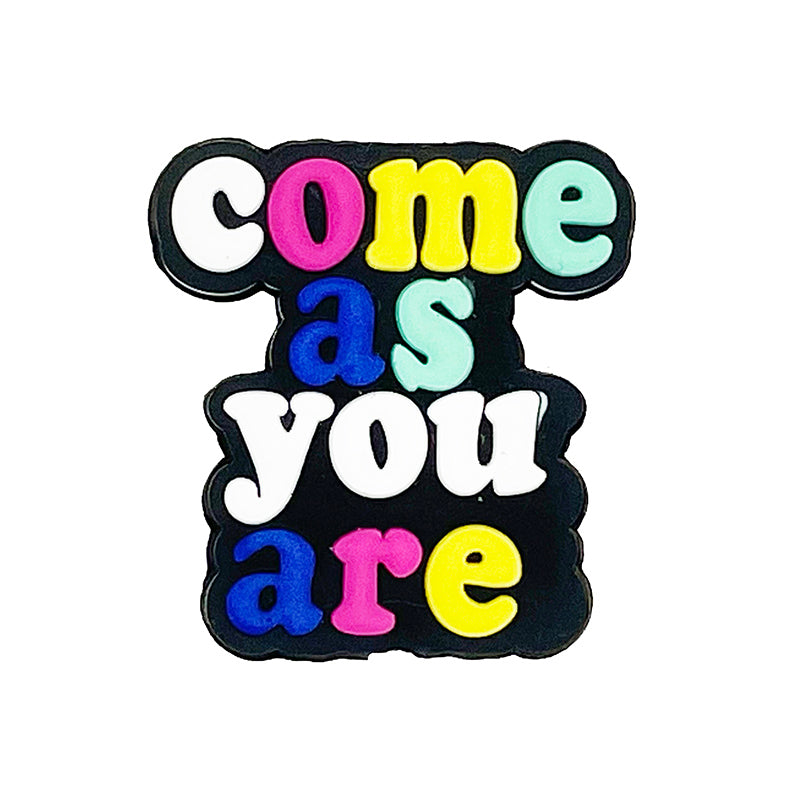 20pcs Silicone Focal Beads Inspirational Phrase Colorful Letters