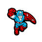 20pcs Silicone Focal Beads Blue Shield Superhero Character with Raised Shield