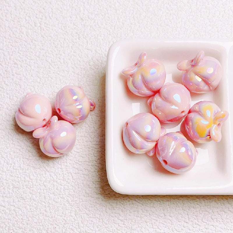 10pcs 16mm Peach Acrylic Beads Jewelry Making Craft Supplies 18