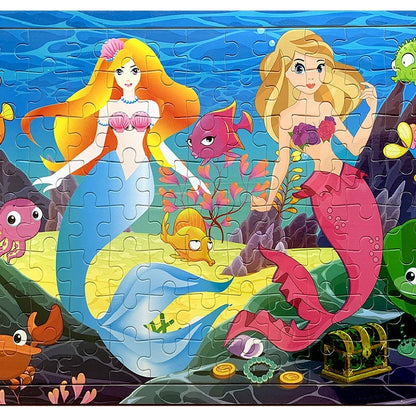 Wooden Puzzle Educational Toy Digital Early Learning 100 Pieces 7