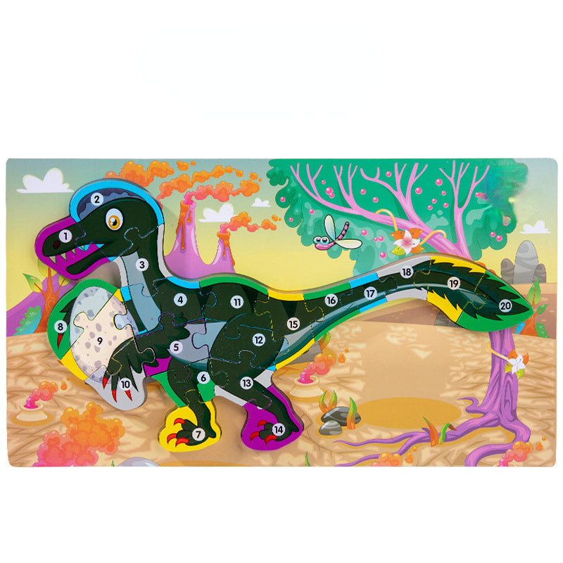 Wooden Dinosaur 3D Puzzle Educational Toy for Kids 13
