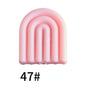 20pcs Silicone Focal Beads Arch Solid Color Design 17