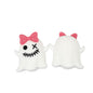 20Pcs Silicone 3D Focal Beads Halloween Bow Ghost Front Facing
