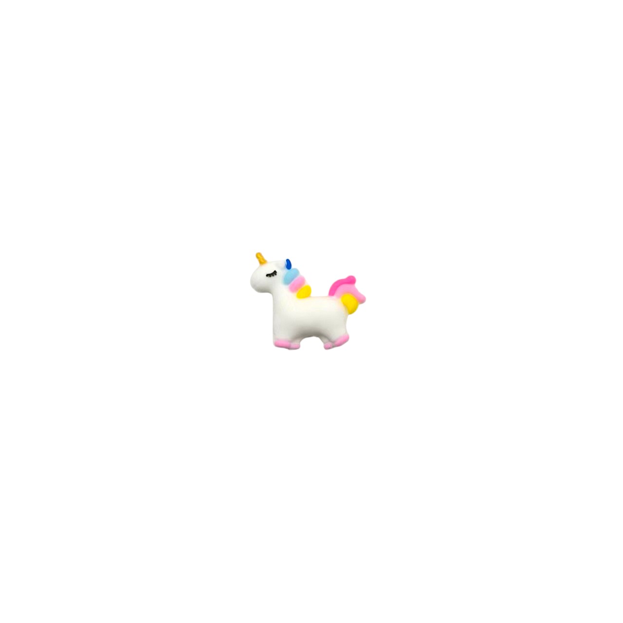 20Pcs Silicone 3D Focal Beads Unicorn Milky White Design 4