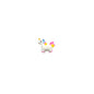 20Pcs Silicone 3D Focal Beads Unicorn Milky White Design 4