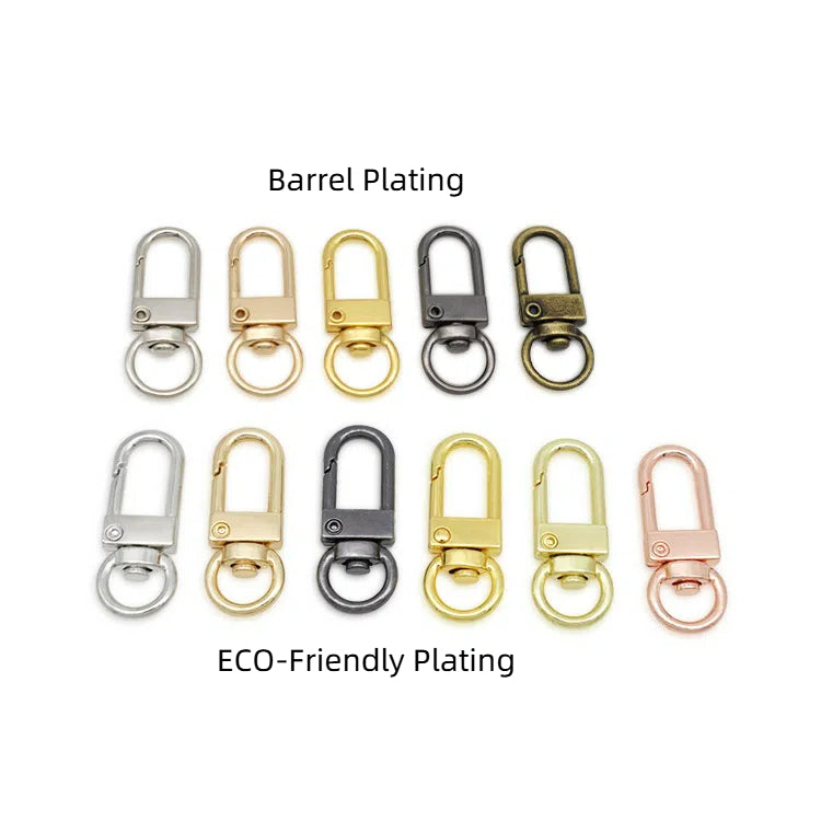 33mm Zinc Alloy Metal Door Keychain Buckle Electroplated 50pcs 3