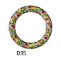 65mm Printed Silicone Beads Ring Shape Printed Design 41