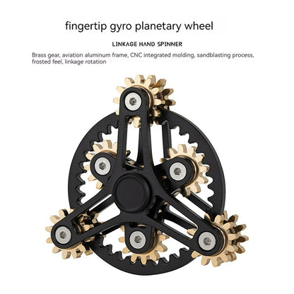 Metal Gear Fidget Spinner Linkage Rotation Hand Spinner Gyroscope 4