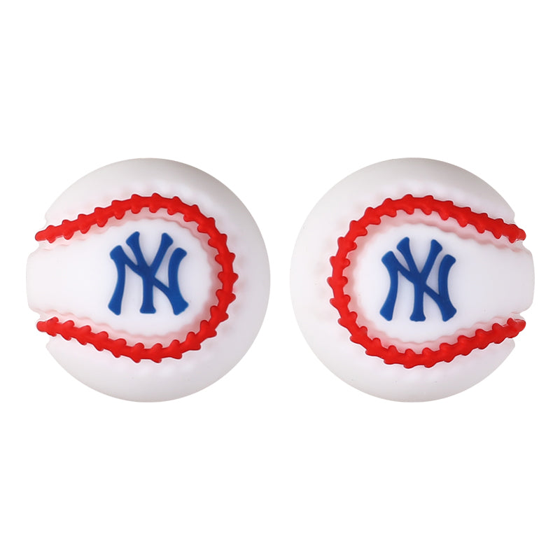 20mm 3D Silicone Focal Beads Baseball Team Front Facing 12