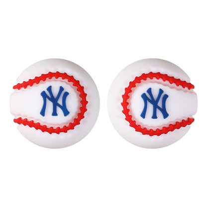 20mm 3D Silicone Focal Beads Baseball Team Front Facing 12