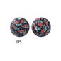 50pcs 15mm Rhombus Printed Silicone Beads Multi Color Design 15