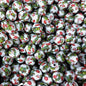 50pcs 15mm Green Red Love Balloon Printed Silicone Beads