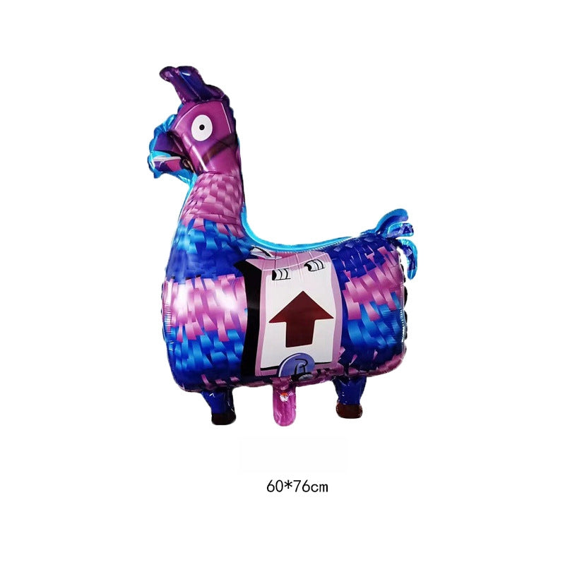 Cartoon Pinata Alpaca Foil Balloon Set Birthday Party Decoration 5pcs 2