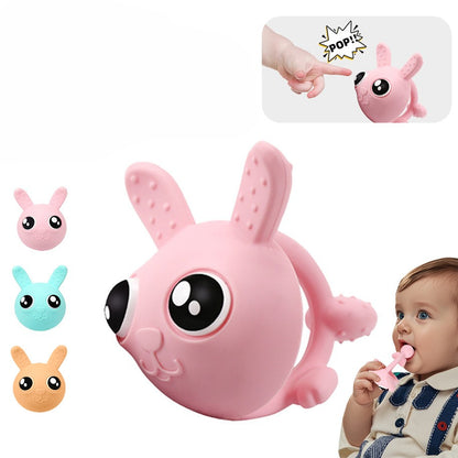 Hand Rabbit Silicone Teething Toy Baby Teether for Infant