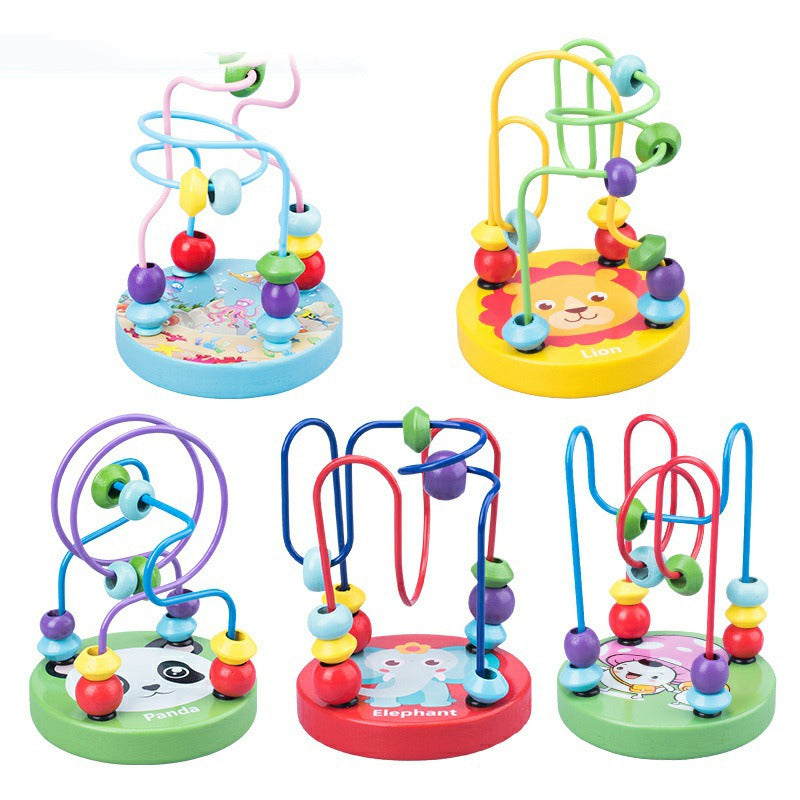 Mini Wooden Bead Maze Educational Toy for Toddlers