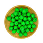 50pcs 15mm Printed Crackle Silicone Beads Colorful Design 23
