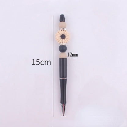 Daisy Flower Silicone Beaded Pens Ballpoint Novelty Handmade Gift 5