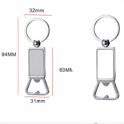 Metal Bottle Opener Sublimation Keychain Zinc Alloy Design 8