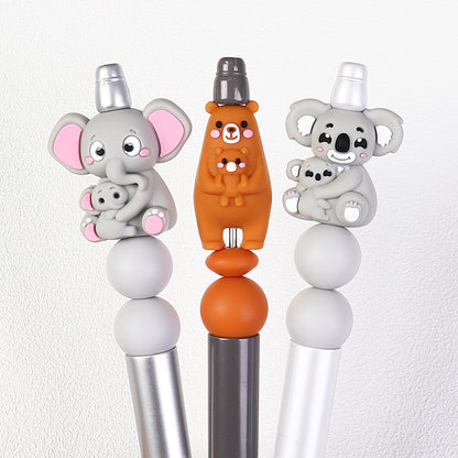 20Pcs Silicone 3D Focal Beads Mother Animals Holding Baby Detail 9