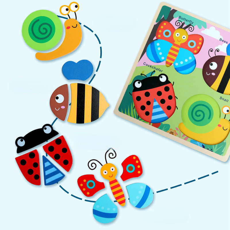Wooden 3D Puzzle Educational Toy for Kids Early Development 3