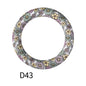 65mm Printed Silicone Beads Ring Shape Printed Design 49