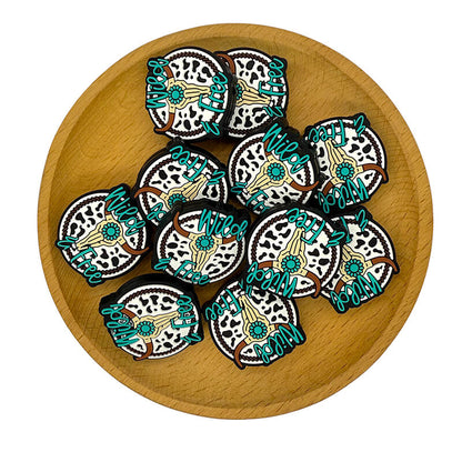 20Pcs Silicone Focal Beads Turquoise Cow Head Bull Head 2