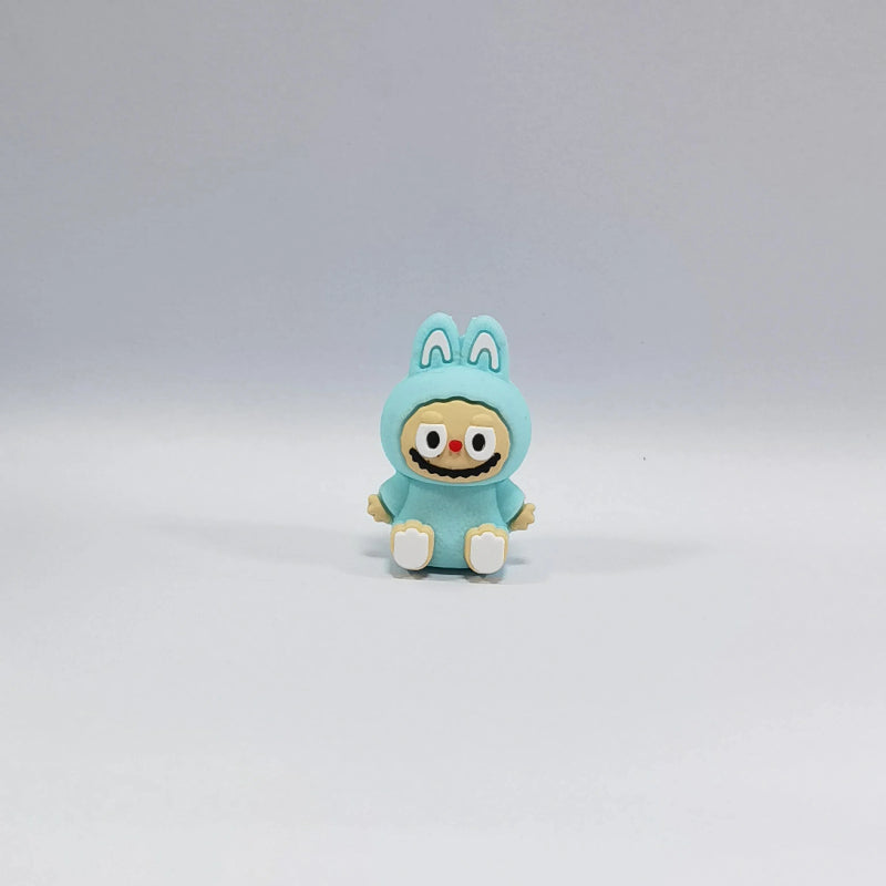 20Pcs Silicone 3D Focal Beads Cartoon Figure Sitting Pose 14