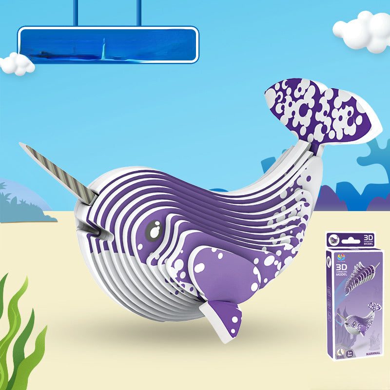 Marine Animals 3D Puzzle Paper Educational Toy for Kids 2