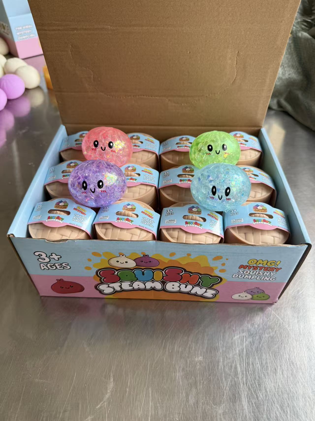TPR Smiling Dumpling Squishy Squeeze Toy Sensory Stress Relief 11