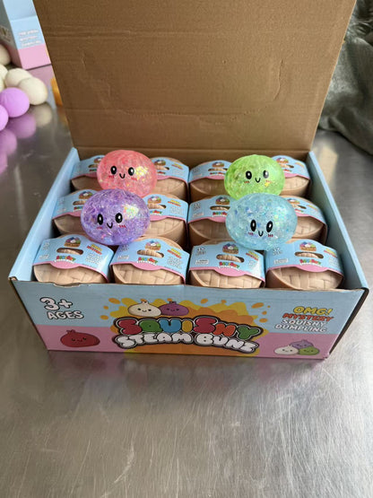 TPR Smiling Dumpling Squishy Squeeze Toy Sensory Stress Relief 11