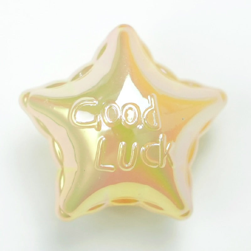 50pcs 25x16mm UV Finish Jelly Five-Pointed Star Acrylic Beads 10
