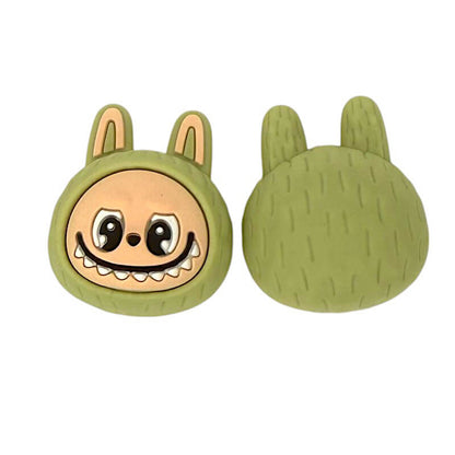 20Pcs Silicone 3D Focal Beads Cute Animal Head With Ears Detail 6