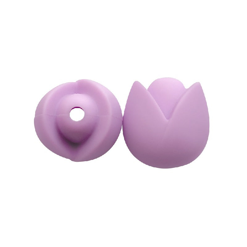 10pcs Silicone Focal Beads Lotus Diy Necklace Ornament 20