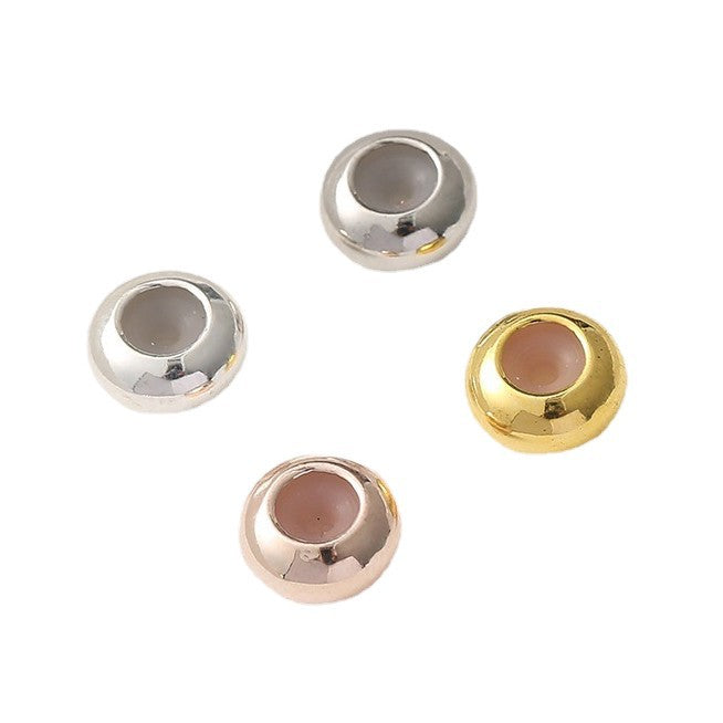 50pcs Smooth Brass Spacer Crimp Beads 5