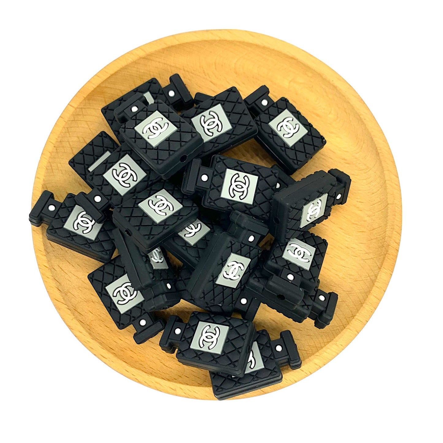 20pcs Silicone Focal Beads Perfume Bottle with Icon Detail 2