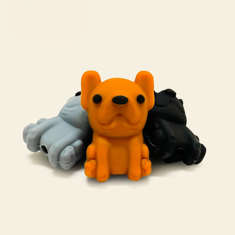 20Pcs Silicone 3D Focal Beads Puppy Sitting Pose