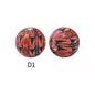 50pcs 15mm Rhombus Printed Silicone Beads Multi Color Design 11