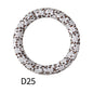 65mm Printed Silicone Beads Ring Shape Printed Design 31