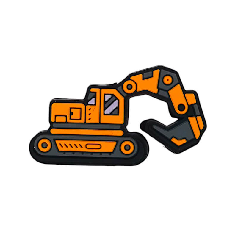 Silicone Focal Beads Four Color Excavator Side Profile 2