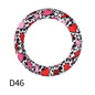 65mm Printed Silicone Beads Ring Shape Printed Design 52