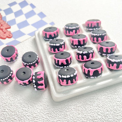 10pcs 14x20mm Cake Acrylic Beads DIY Bracelet Making 2