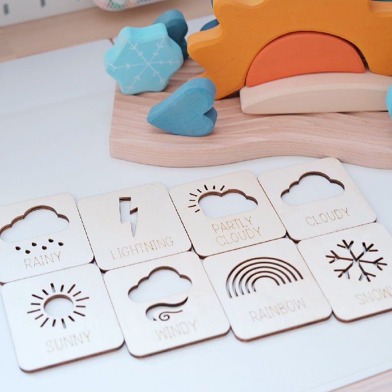 Wooden Weather Awareness Montessori Toys Educational for Kids 3