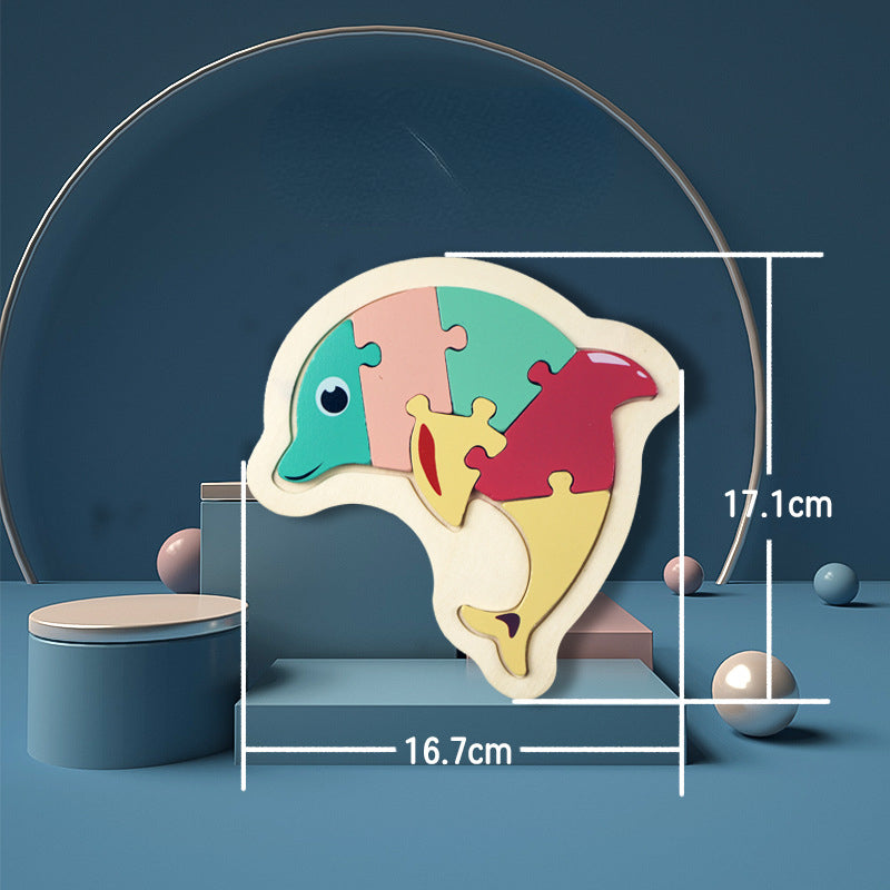 Wooden 3D Animal Puzzle Educational Toy for Kids 10