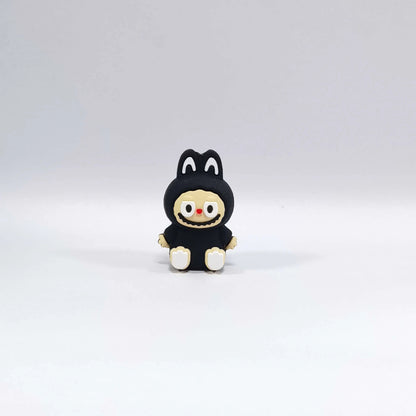 20Pcs Silicone 3D Focal Beads Cartoon Figure Sitting Pose 13