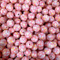 50pcs 15mm Easter Silicone Beads Yellow Red Color Egg Printed 2