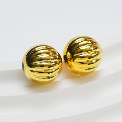 50pcs 14mm Pumpkin Acrylic Beads Silver Gold Black Red Pink Green Blue 3