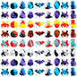 Silicone Pop It Fidget Toy Halloween Mini Keychain 6