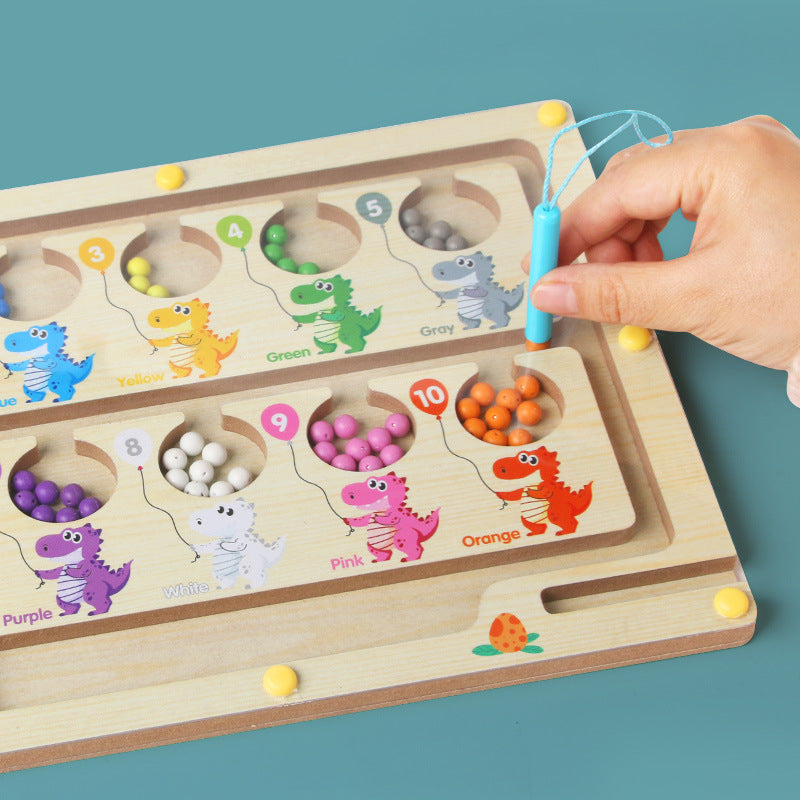 Wooden Montessori Toys Magnetic Plate Puzzle for Toddlers 3