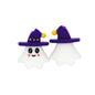 20Pcs Silicone 3D Focal Beads Halloween Witch Genie Ghost with Purple Hat